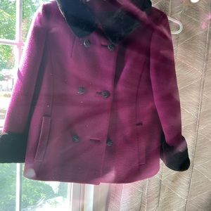 Knitalia Purple Coat with fur